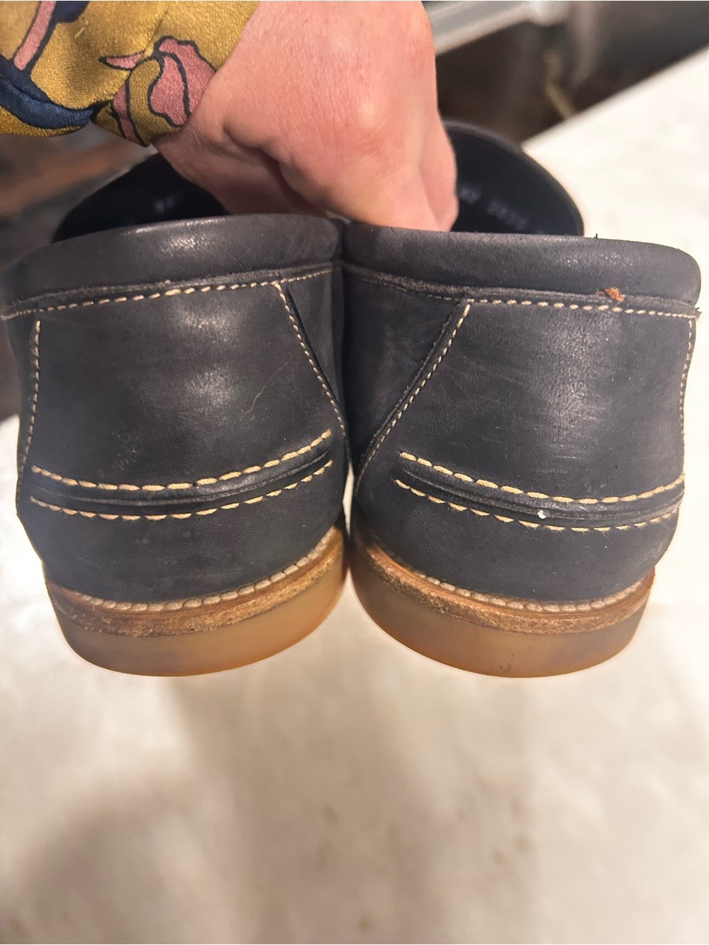 Gucci vintage Navy Leather Bit Loafers with Gold Hardware - Picture 7 of 15